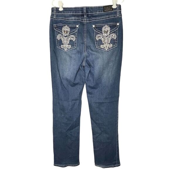 Earl Jeans Women's Embellished Straight Leg Jeans Size 10 - Picture 2 of 5